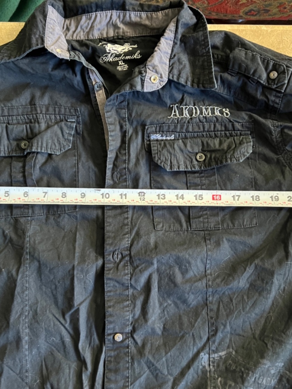 AKADEMIKS BOYS SIZE Large Black LS BUTTON FRONT SHIRT 100% Cotton Size XL - Picture 14 of 14